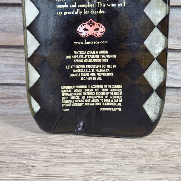 Fantesca Melted Flattened Wine Bottle Charcuterie Board Snack Cheese Tray - Picture 8 of 11